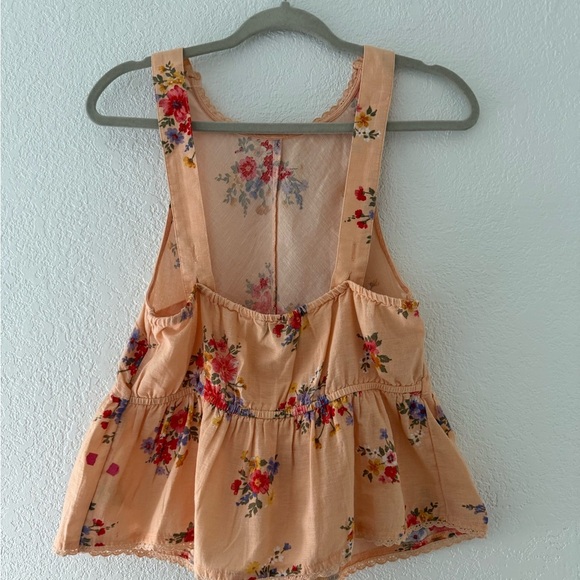 American Eagle Outfitters Peach Ruffled Tiered sleeveless Top Size M - Picture 7 of 11